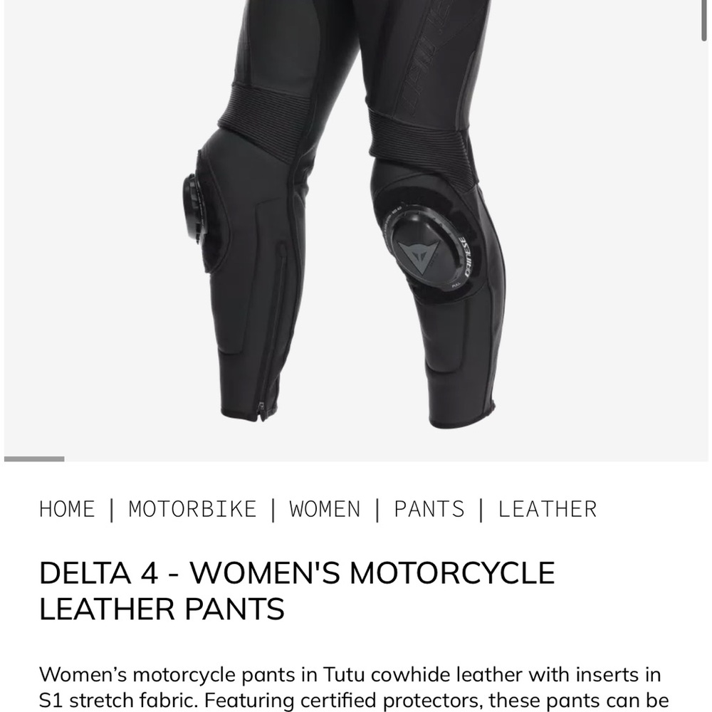 Black Women's Motorcycle Leather Pants